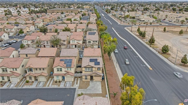 bird's eye view with a residential view