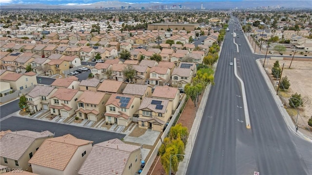 bird's eye view with a residential view