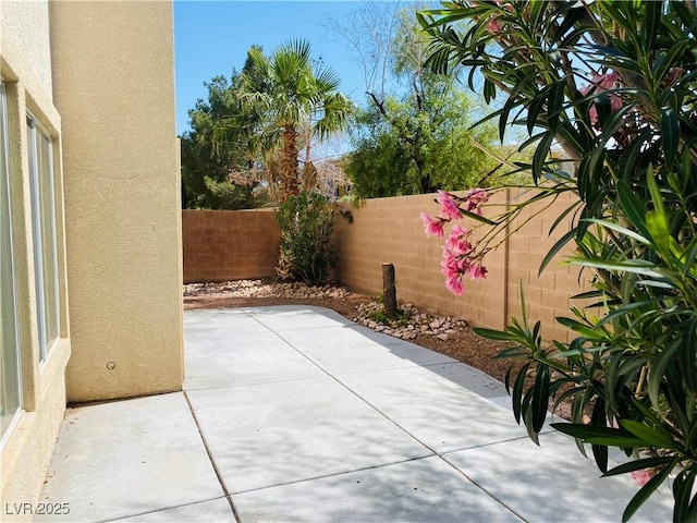 view of patio / terrace with a fenced backyard