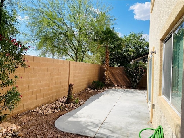 view of patio / terrace with a fenced backyard