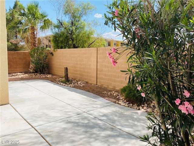 view of patio / terrace with a fenced backyard