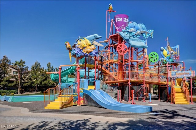 view of community jungle gym