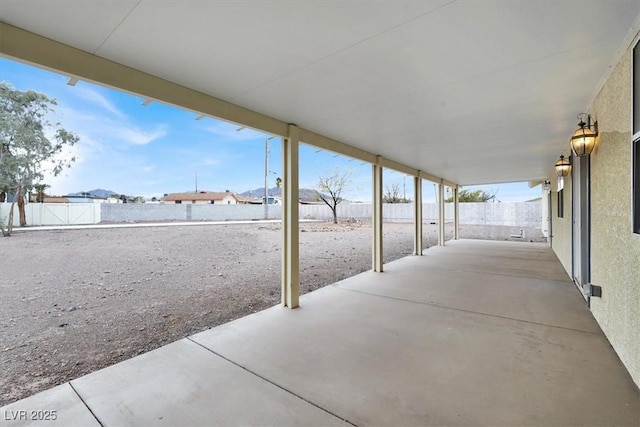 view of patio featuring a fenced backyard