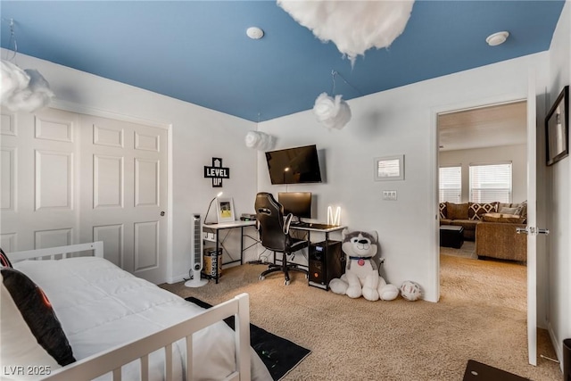 view of carpeted bedroom