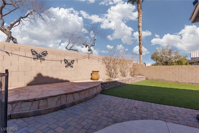 view of patio / terrace featuring a fenced backyard