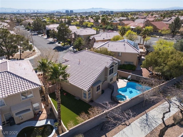 bird's eye view featuring a residential view