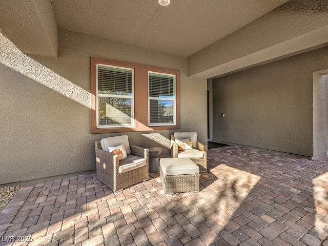 view of patio featuring an outdoor hangout area