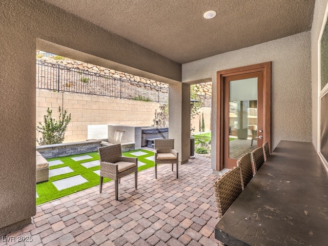 view of patio / terrace with a fenced backyard