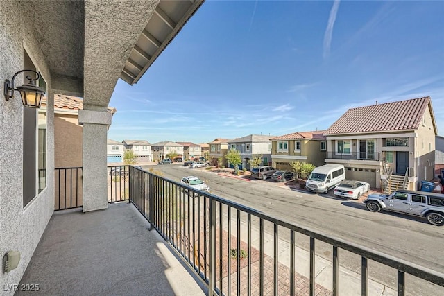 balcony with a residential view