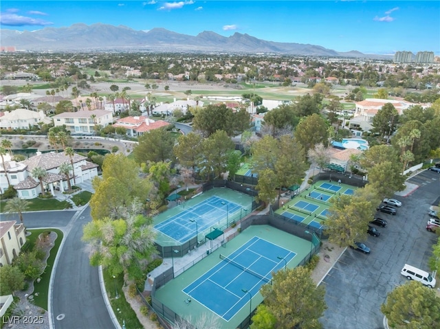 2221 Glenbrook Way, Las Vegas, NV 89117 - aerial view with a mountain view and a residential view