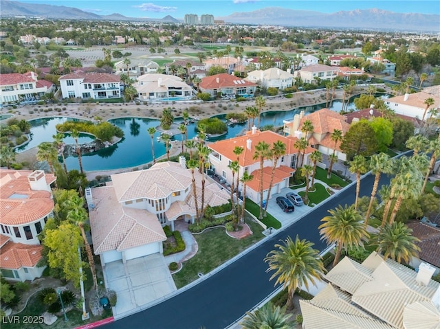 2221 Glenbrook Way, Las Vegas, NV 89117 - aerial view featuring a residential view and a water and mountain view