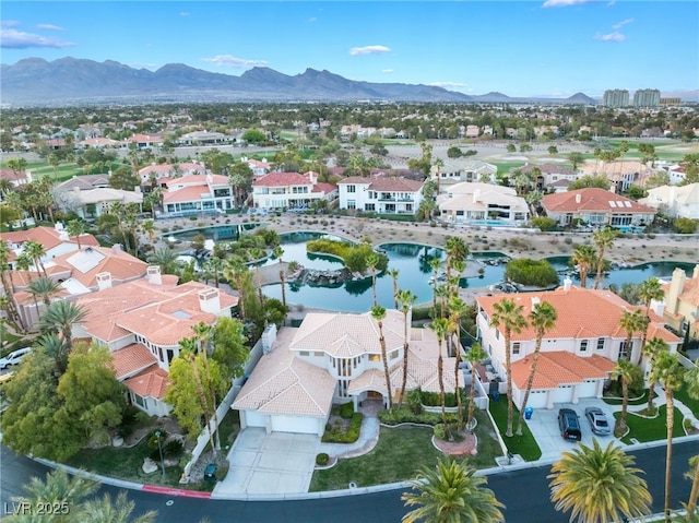 2221 Glenbrook Way, Las Vegas, NV 89117 - aerial view with a residential view and a water and mountain view