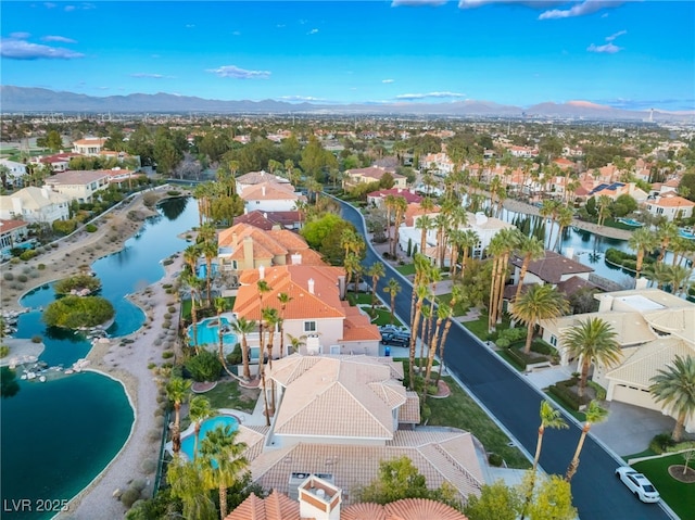 2221 Glenbrook Way, Las Vegas, NV 89117 - bird's eye view with a residential view and a water and mountain view