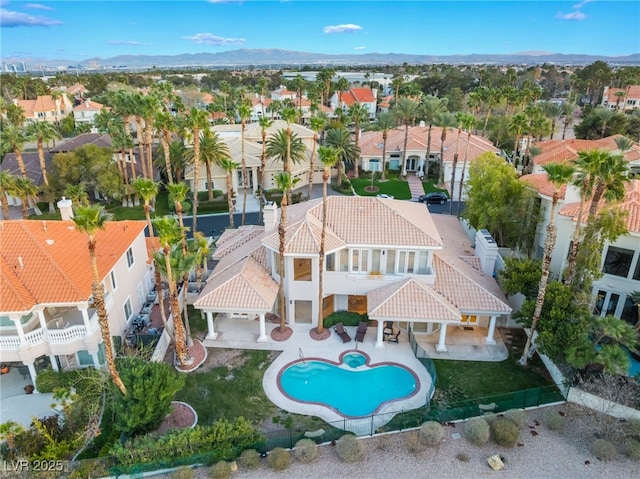 2221 Glenbrook Way, Las Vegas, NV 89117 - birds eye view of property with a mountain view and a residential view