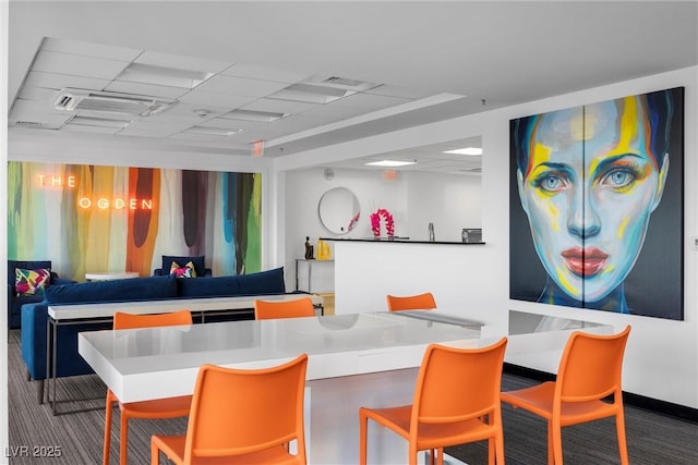 150 Las Vegas Blvd Unit 1711, Las Vegas, NV 89101 - dining space with carpet floors and a paneled ceiling