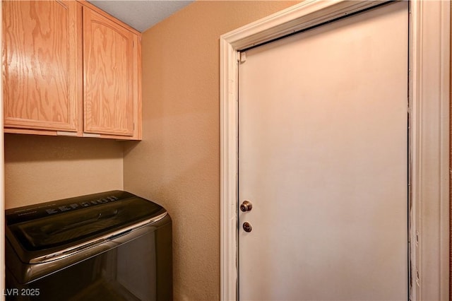 laundry area featuring washer / clothes dryer and cabinet space