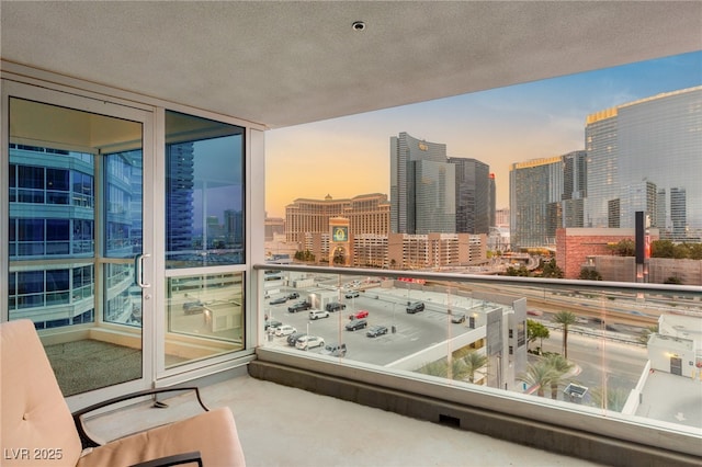 balcony featuring a city view