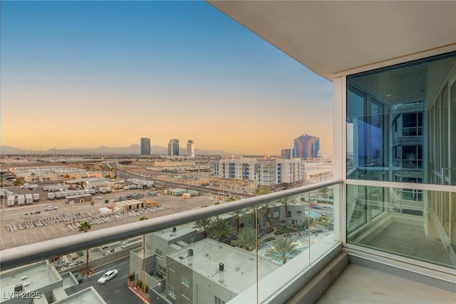 balcony with a city view