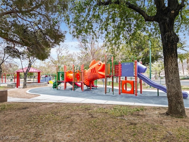 view of community jungle gym