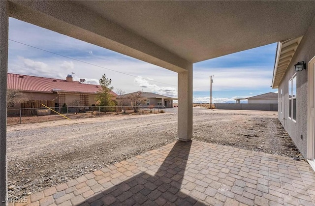 view of patio featuring a fenced backyard