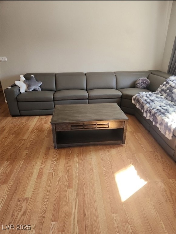 living room with light wood finished floors