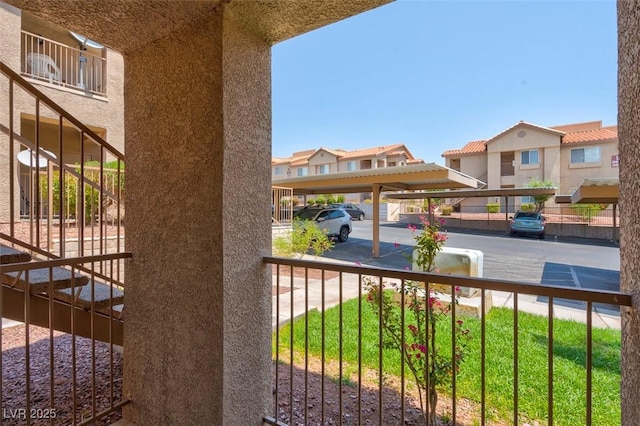 balcony with a residential view