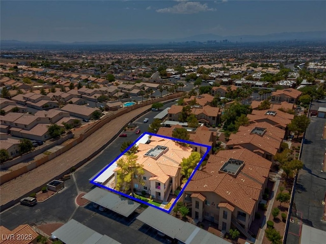 bird's eye view with a residential view