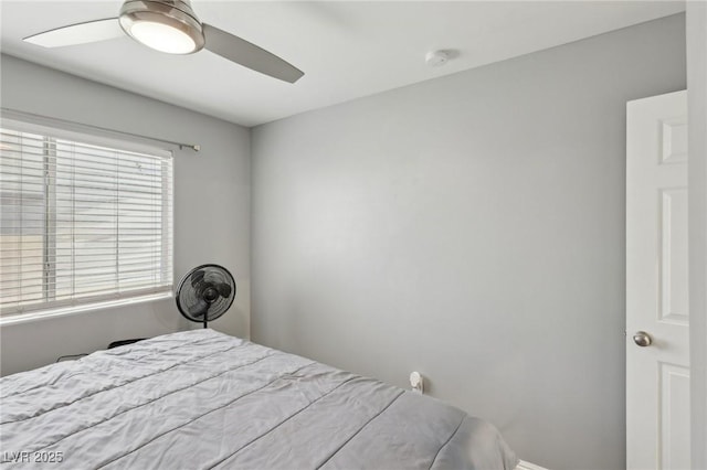 bedroom featuring a ceiling fan