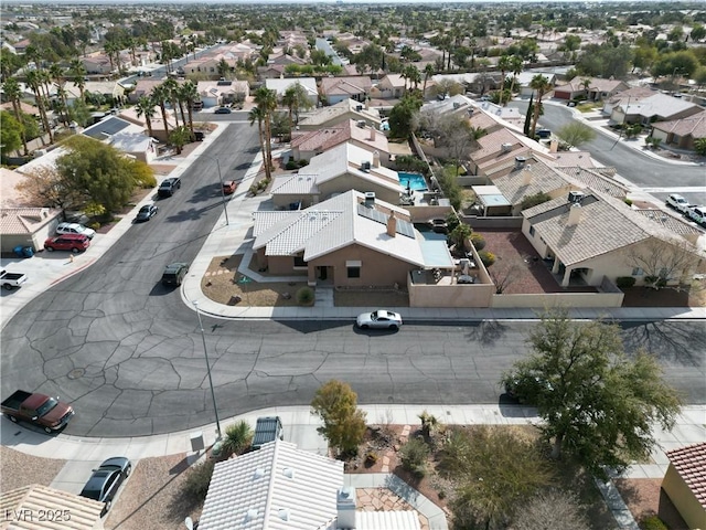 aerial view featuring a residential view