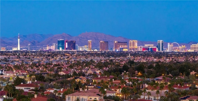 view of city featuring a mountain view