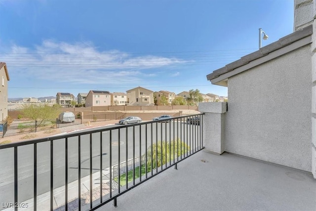 balcony with a residential view