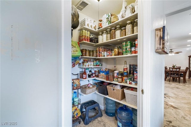 storage area featuring visible vents