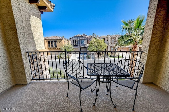 balcony with a residential view