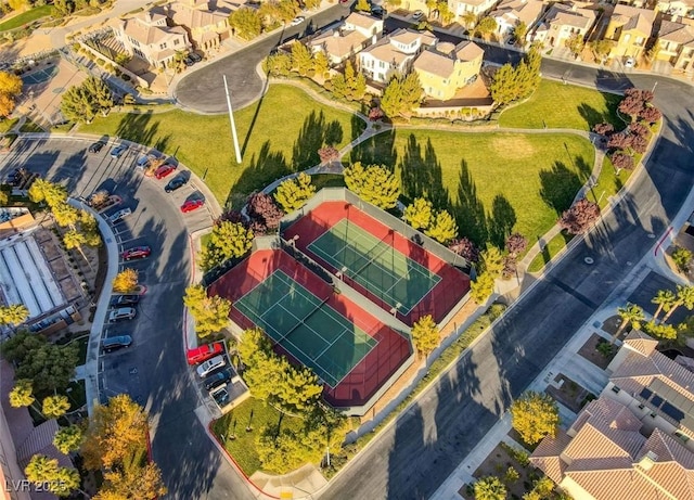 drone / aerial view with a residential view