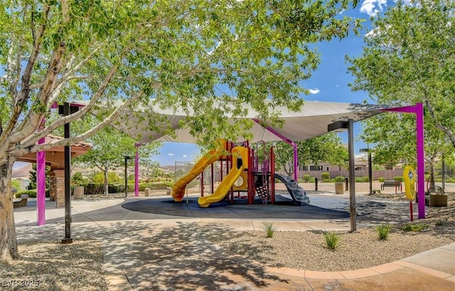 view of community jungle gym