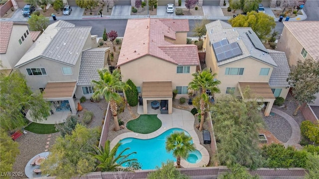 drone / aerial view featuring a residential view