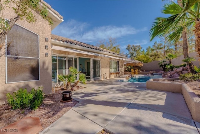 view of patio / terrace with a fenced in pool and a fenced backyard