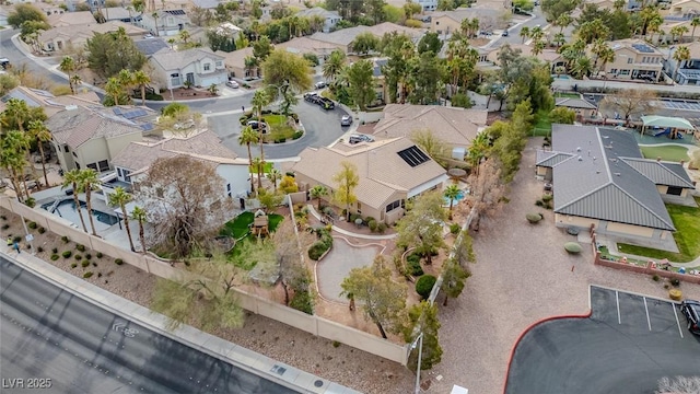 aerial view with a residential view