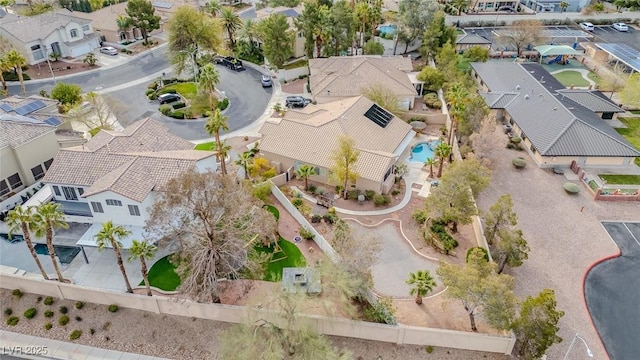 drone / aerial view with a residential view