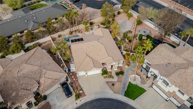 bird's eye view with a residential view