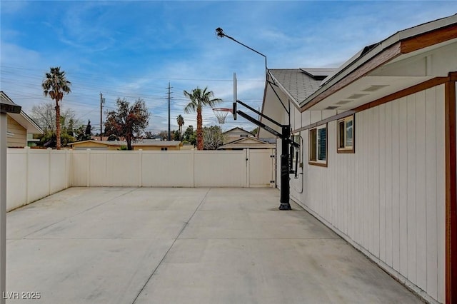 view of patio with fence