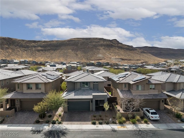 mountain view with a residential view