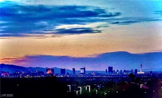 view of city featuring a mountain view