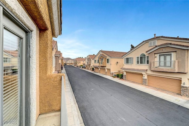 view of street with a residential view