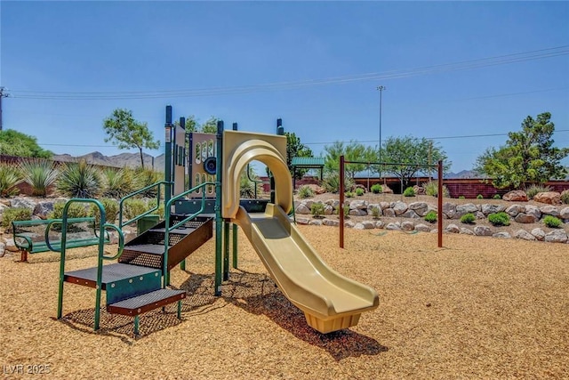 view of community jungle gym