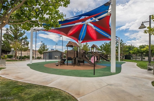 view of communal playground