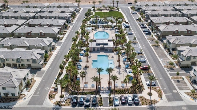 12367 Indigo Montage Rd Unit 3, Las Vegas, NV 89183 - aerial view of residential area with a pool area