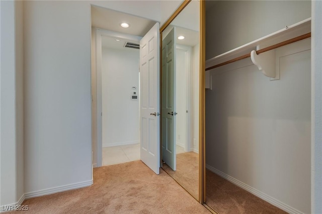 closet featuring visible vents