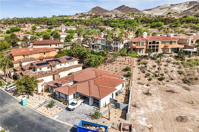 drone / aerial view with a residential view
