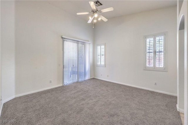 1970 Jasper Creek Pl, Las Vegas, NV 89123 - carpeted spare room with ceiling fan and baseboards